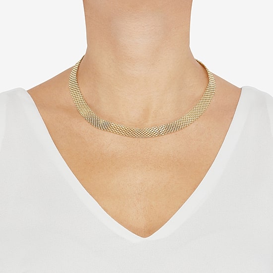 Womens 14K Gold 18 Inch Link Chain Necklace