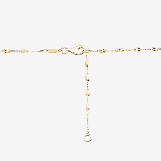 Womens 14K Gold 18 Inch Cable Chain Necklace