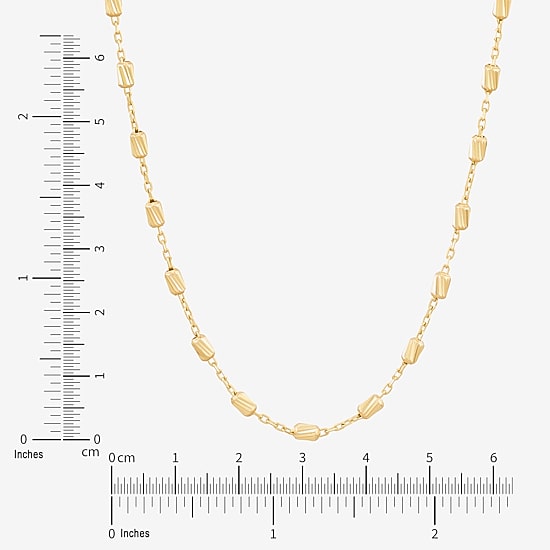 Womens 14K Gold 18 Inch Cable Chain Necklace