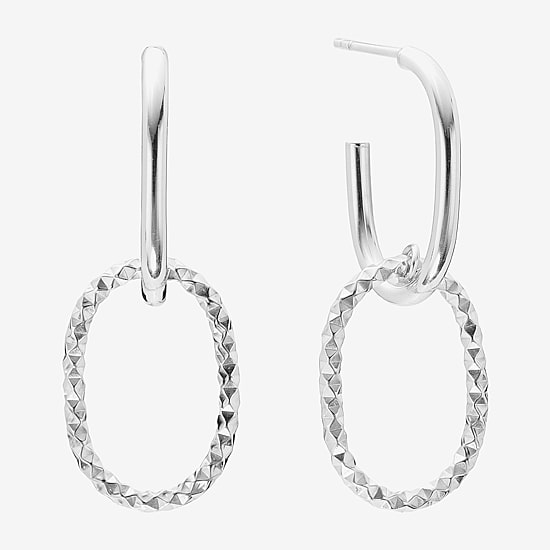 Womens Sterling Silver Drop Earrings