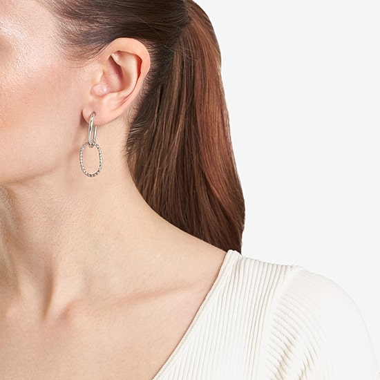 Womens Sterling Silver Drop Earrings