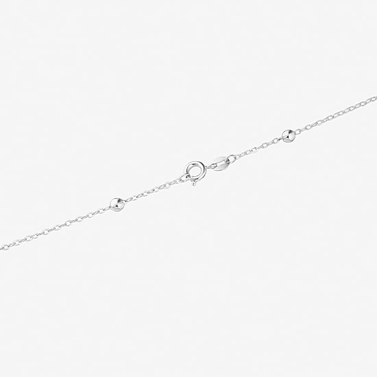 Womens Sterling Silver Cross 18 Inch Pendant Necklace
