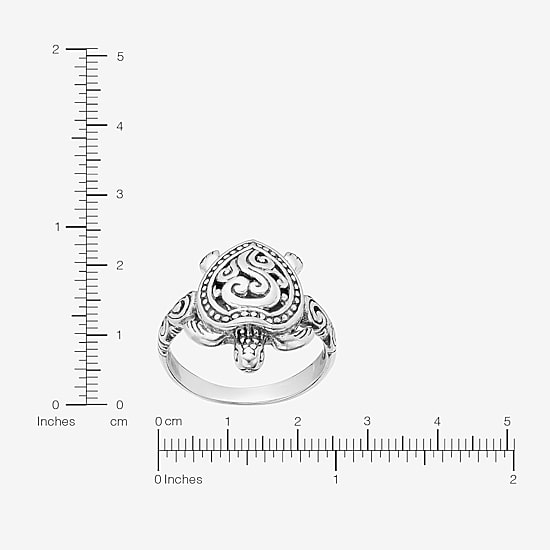 Bali Inspired Womens Sterling Silver Cocktail Ring