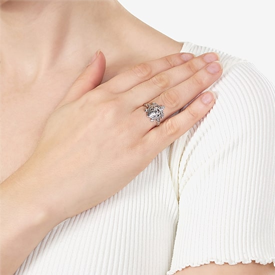 Bali Inspired Womens Sterling Silver Cocktail Ring