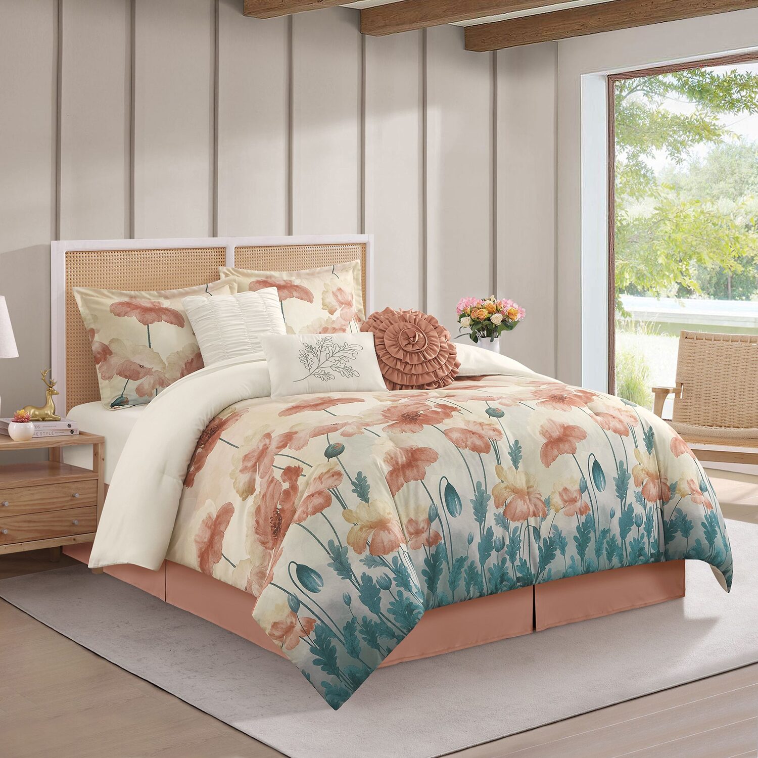Stratford Park Jassie Floral 7-pc. Easy Care Comforter Set