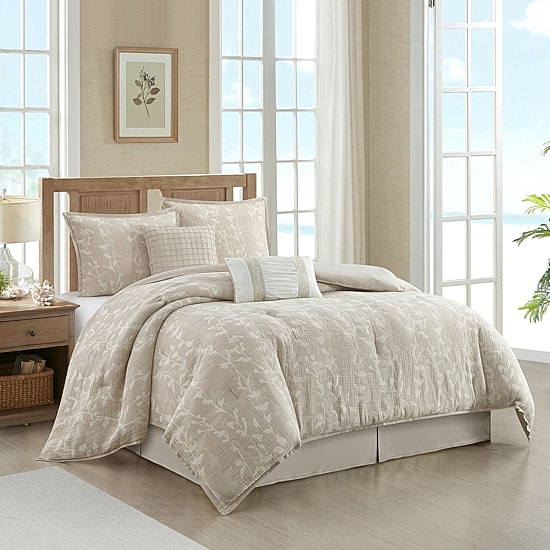 Stratford Park Dayla Leaves Comforter Set 7-pc. Easy Care Comforter Set