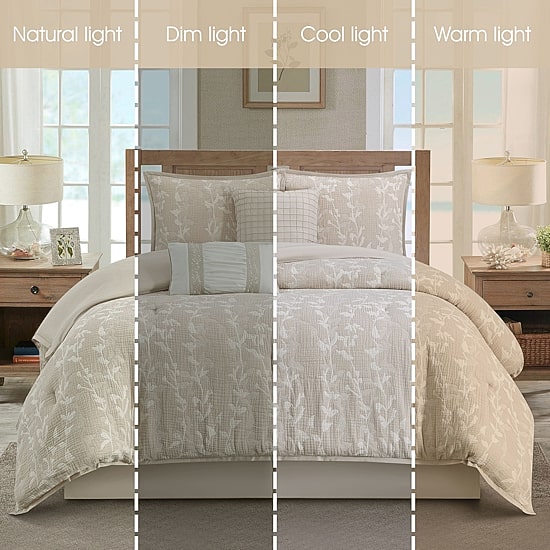 Stratford Park Dayla Leaves Comforter Set 7-pc. Easy Care Comforter Set