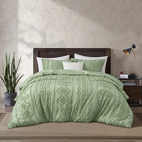Stratford Park Alluya Geometric Easy Care Comforter Set, One Size, Green