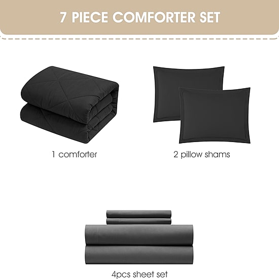 Stratford Park Aniya Geometric Comforter Set Easy Care Comforter Set