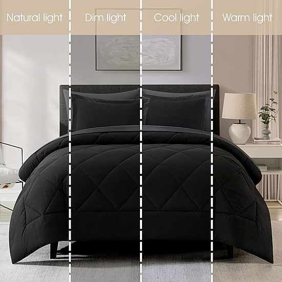 Stratford Park Aniya Geometric Comforter Set Easy Care Comforter Set
