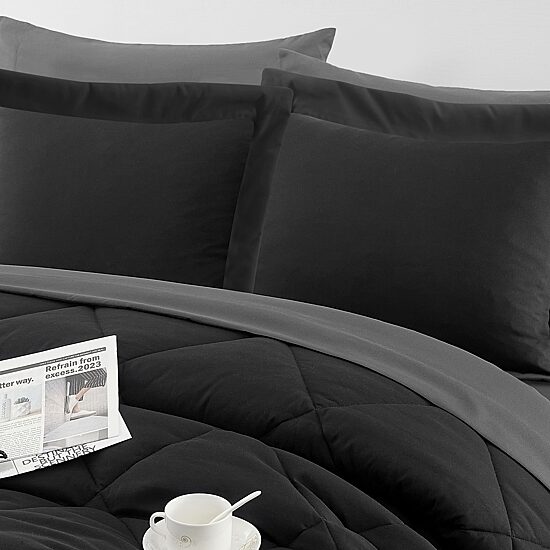 Stratford Park Aniya Geometric Comforter Set Easy Care Comforter Set