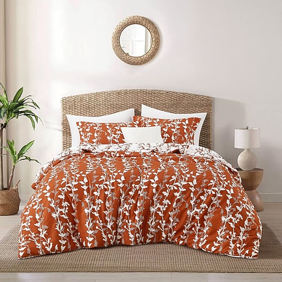 Stratford Park Marissa Leaves Easy Care Comforter Set