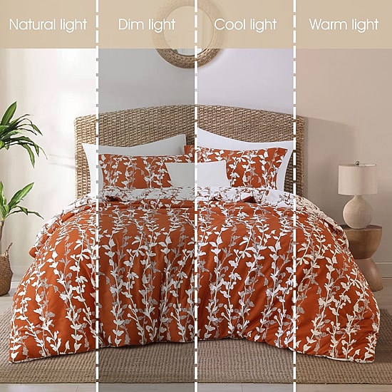 Stratford Park Marissa Leaves Easy Care Comforter Set