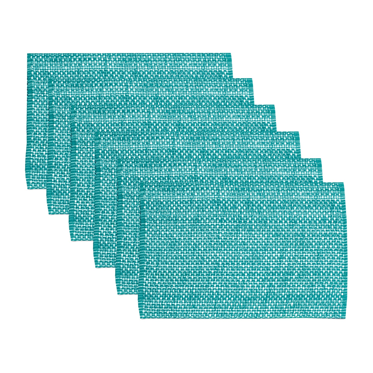 Sweet Home Collection Two Tone 100% Cotton Woven 6-pc. Placemat