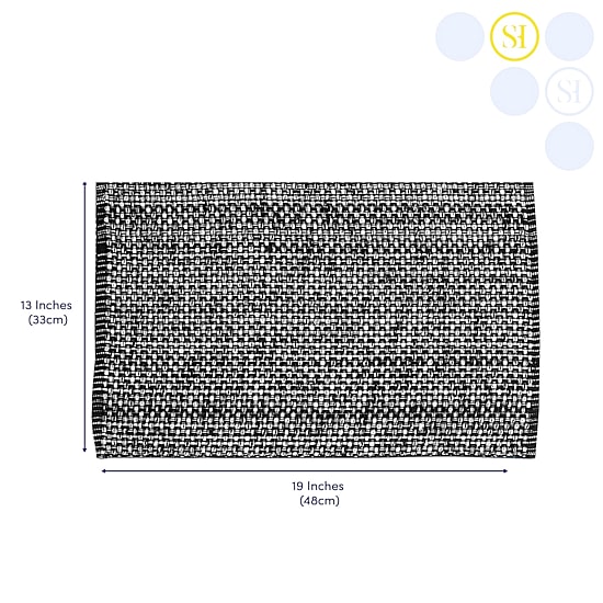 Sweet Home Collection Two Tone 100% Cotton Woven 6-pc. Placemat