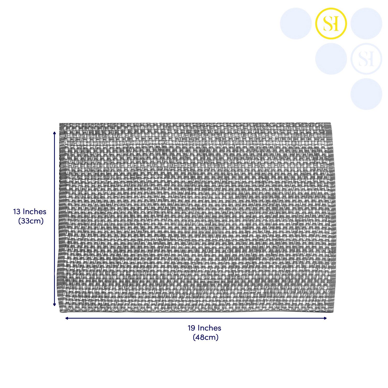 Sweet Home Collection Two Tone 100% Cotton Woven 6-pc. Placemat