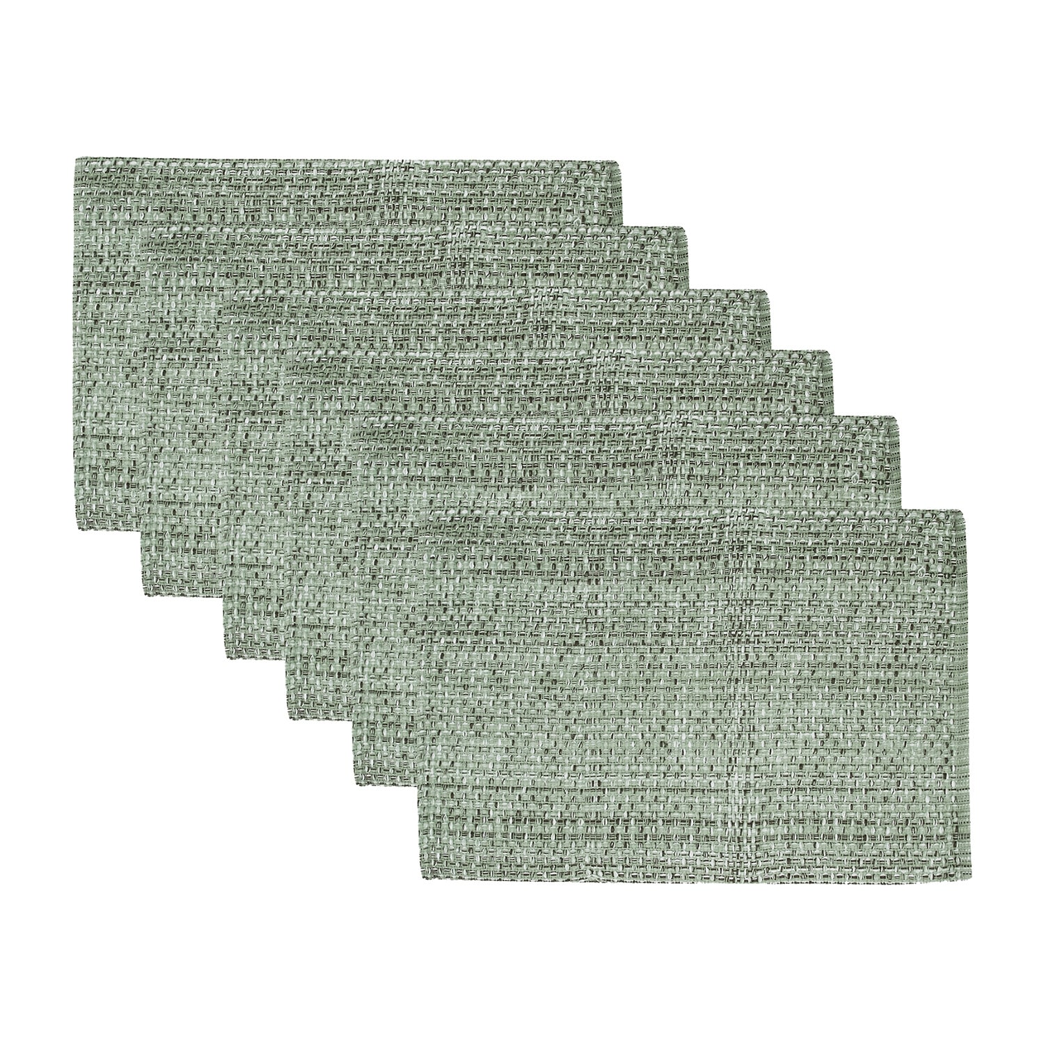 Sweet Home Collection Two Tone 100% Cotton Woven 6-pc. Placemat