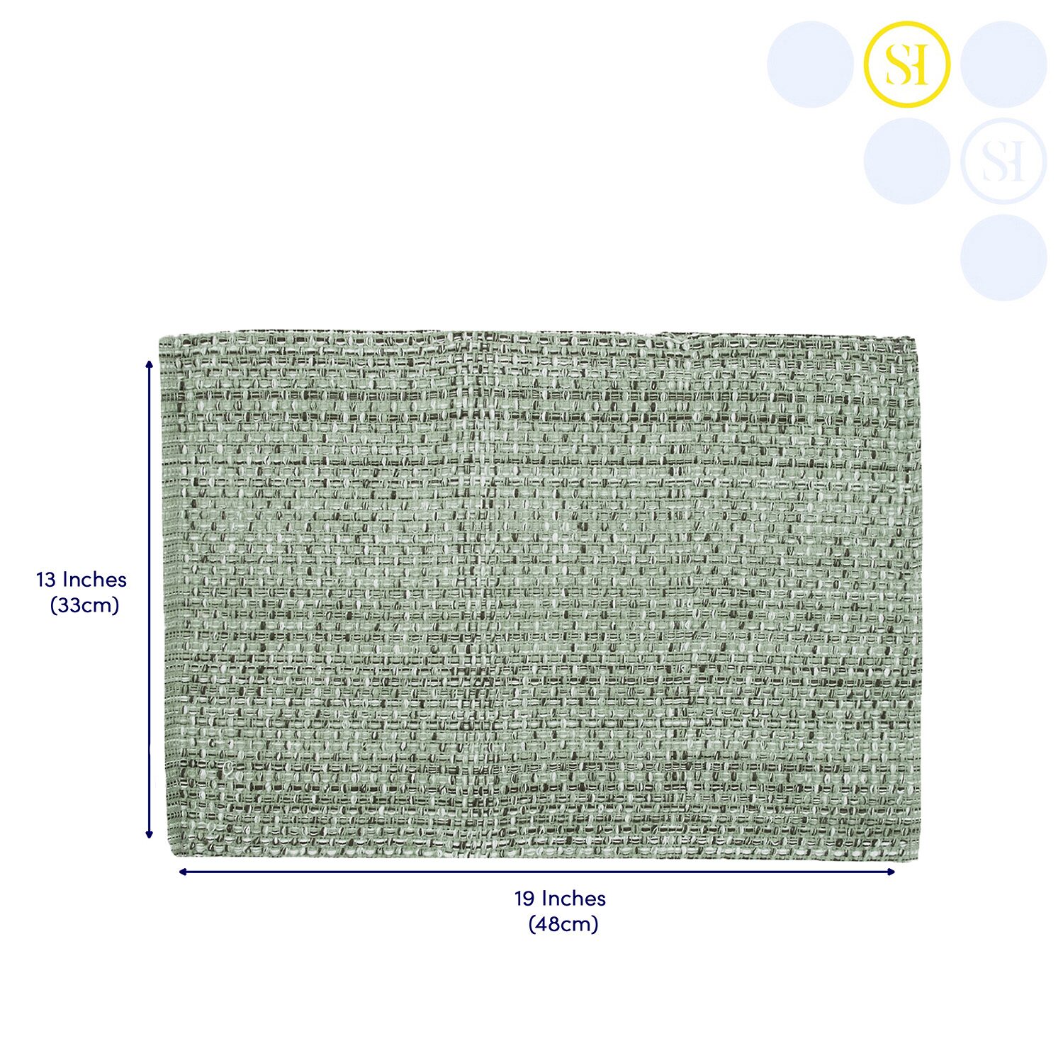 Sweet Home Collection Two Tone 100% Cotton Woven 6-pc. Placemat