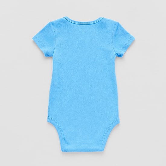 Okie Dokie Baby Boys Crew Neck Short Sleeve Rib Rib Bodysuit