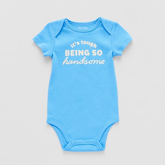 Okie Dokie Baby Boys Crew Neck Short Sleeve Rib Rib Bodysuit