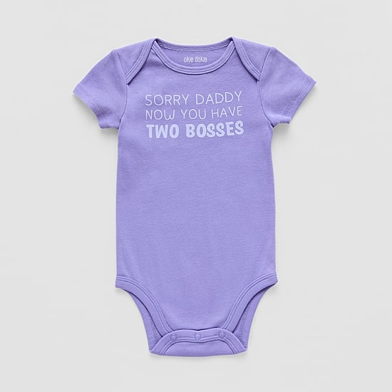 Okie Dokie Baby Girls Round Neck Short Sleeve Rib Bodysuit