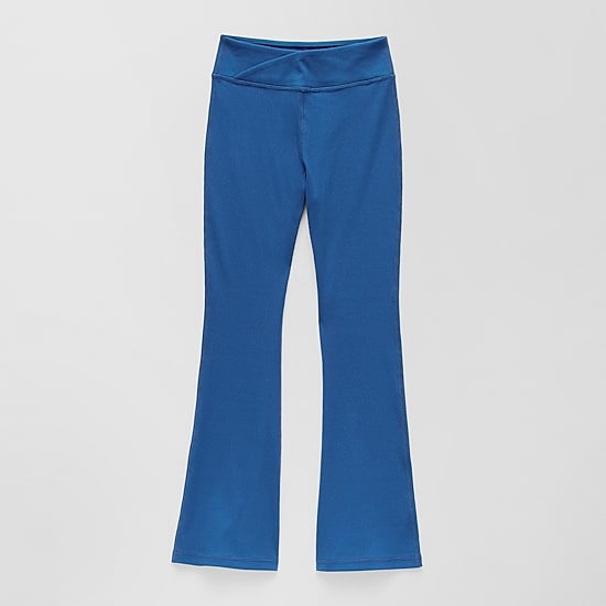 Xersion USA Rib Little Girls Quick Dry High Rise Flare Regular Fit Pull-On Pant