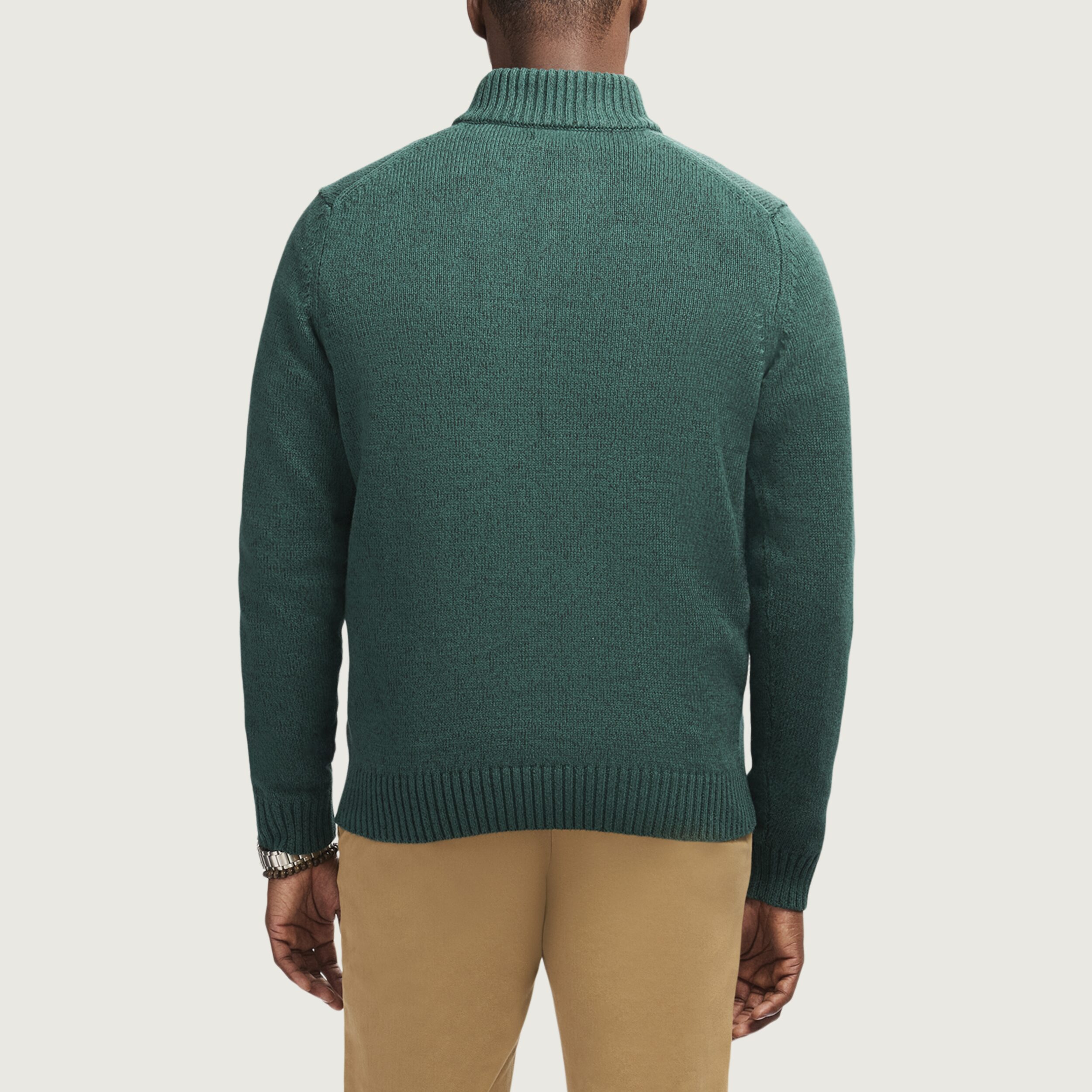 IZOD Button Mens Mock Neck Long Sleeve Pullover Sweater