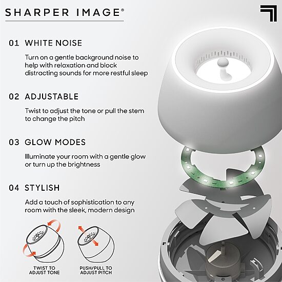 Sharper Image® Sound Soother Wind, White Noise Machine With LED Glow