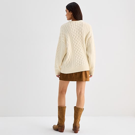 a.n.a Womens Long Sleeve Sweater Dress