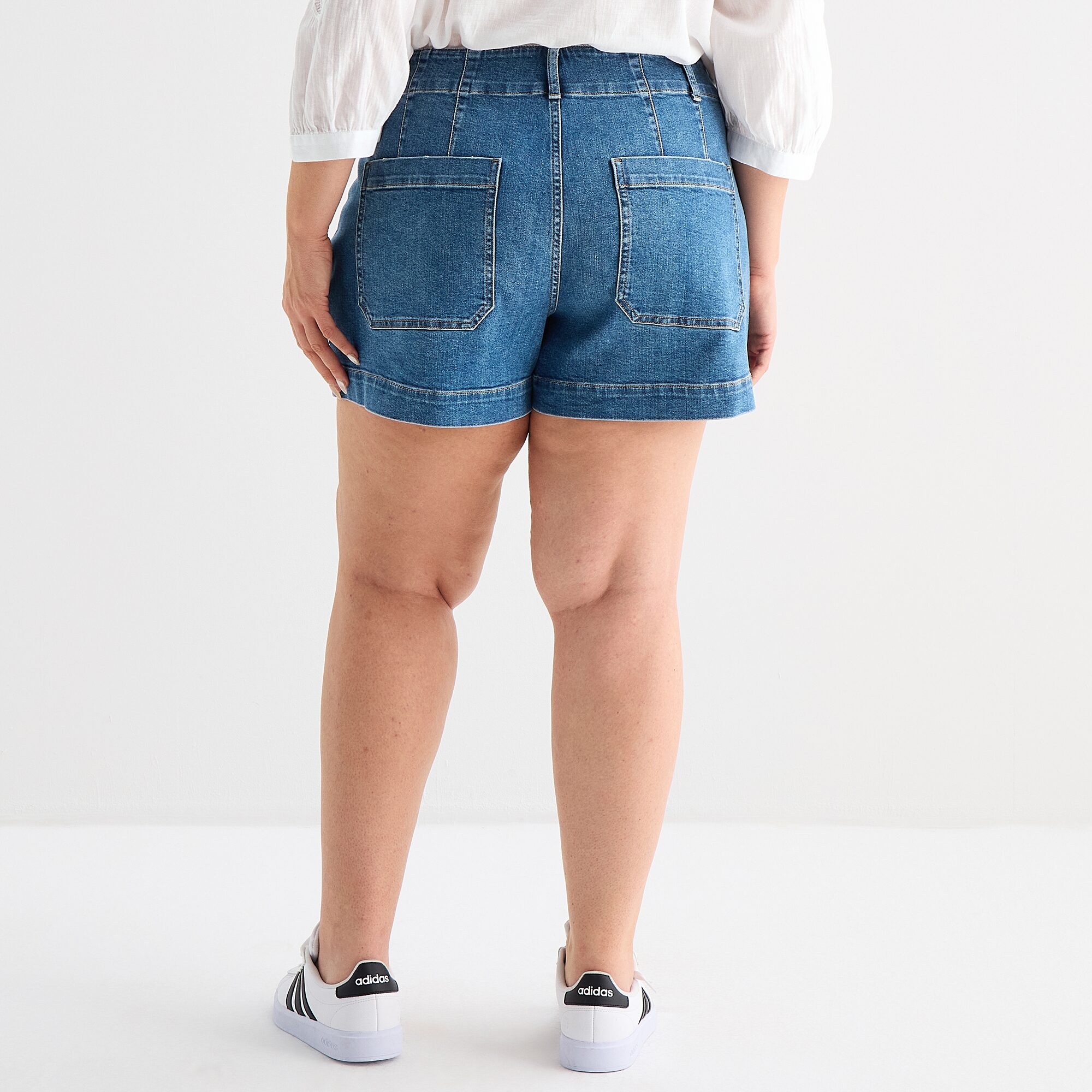 a.n.a Womens Plus 3 1/2" Highest Rise Denim Short