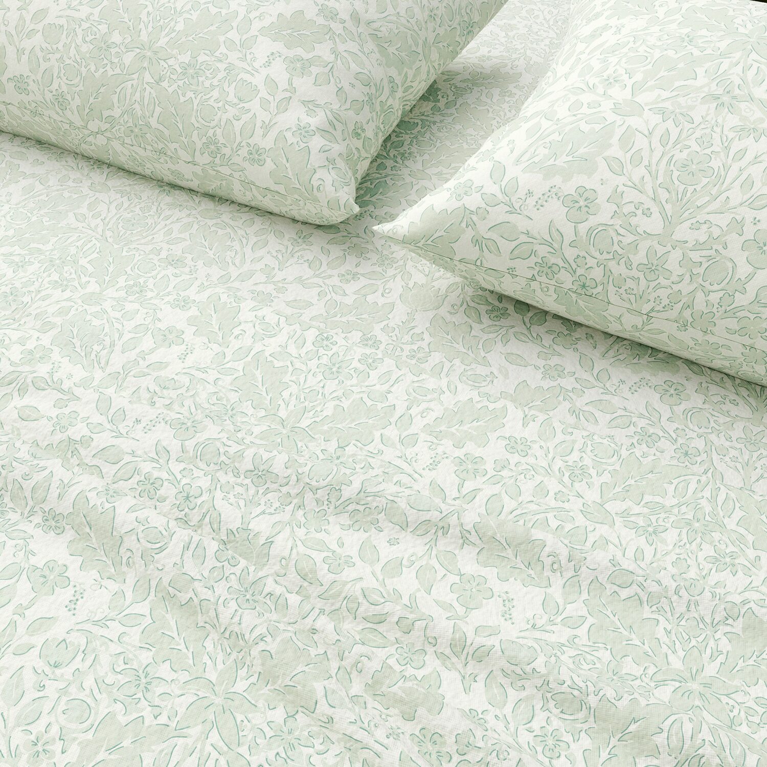 Linery 100% Turkish Cotton Winter Floral Flannel Sheet Set