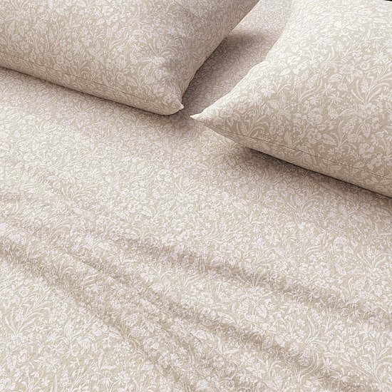 Linery 100% Turkish Cotton Winter Floral Flannel Sheet Set