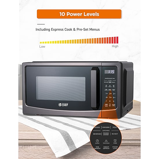 Commercial Chef 1.1 Cu Ft Counter Microwave