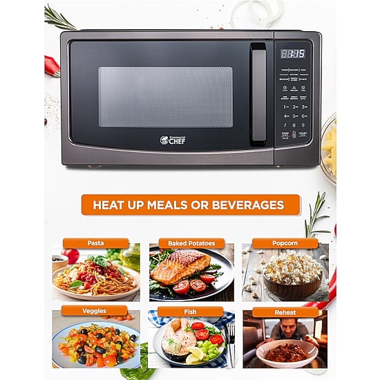 Commercial Chef 1.1 Cu Ft Counter Microwave