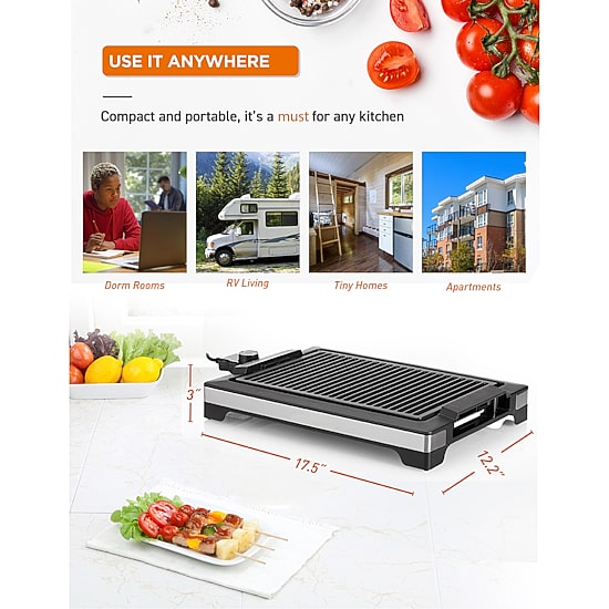 Commercial Chef Indoor Electric Grill