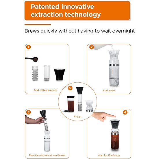 Commercial Chef Portable Single-Serve Cold Brew Maker