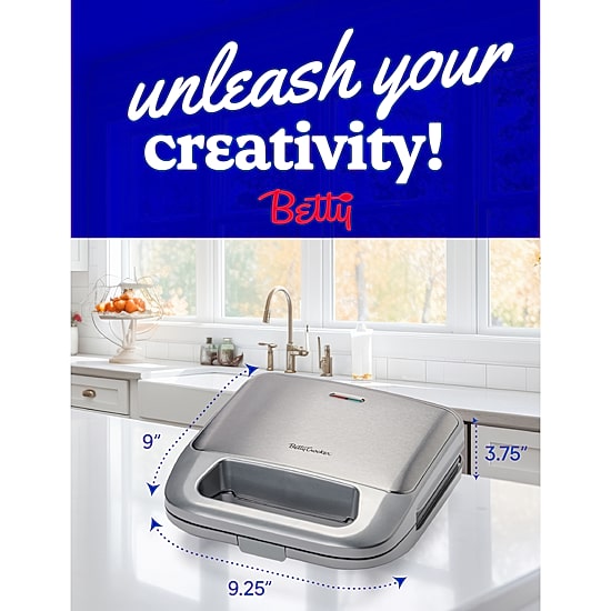 Betty Crocker 3-in-1 Indoor Grill + Sandwich and Waffle Maker