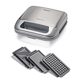 Betty Crocker 3-in-1 Indoor Grill + Sandwich and Waffle Maker