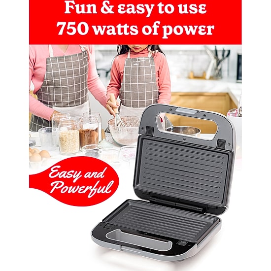 Betty Crocker 3-in-1 Indoor Grill + Sandwich and Waffle Maker