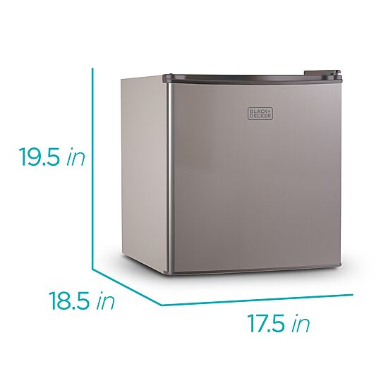 BLACK+DECKER 1.7-Cu. Ft. Compact Refrigerator - Stainless Steel