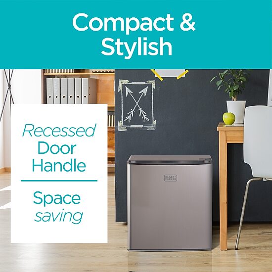 BLACK+DECKER 1.7-Cu. Ft. Compact Refrigerator - Stainless Steel