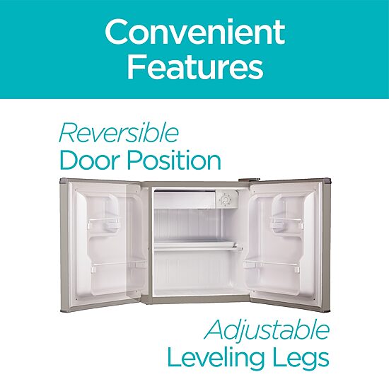BLACK+DECKER 1.7-Cu. Ft. Compact Refrigerator - Stainless Steel