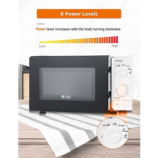 Commercial Chef 0.6-Cu. Ft. Countertop Microwave - White