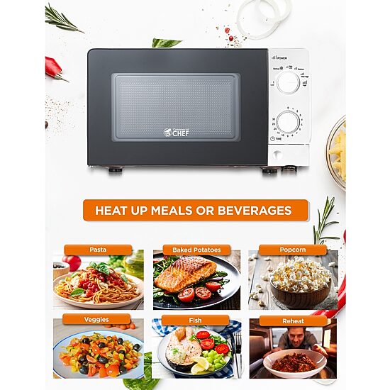 Commercial Chef 0.6-Cu. Ft. Countertop Microwave - White