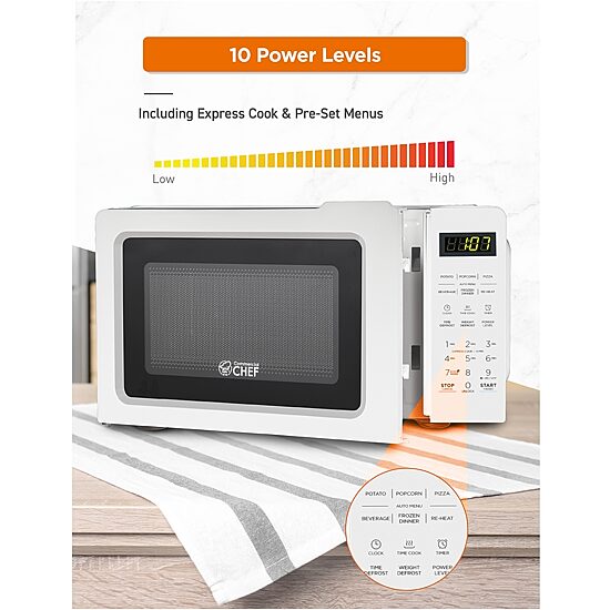 Commercial Chef 0.7-Cu. Ft. Countertop Microwave - White