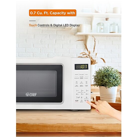 Commercial Chef 0.7-Cu. Ft. Countertop Microwave - White