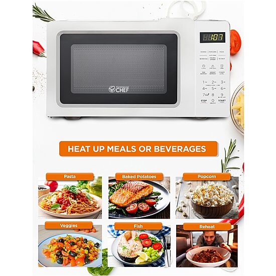 Commercial Chef 0.7-Cu. Ft. Countertop Microwave - White