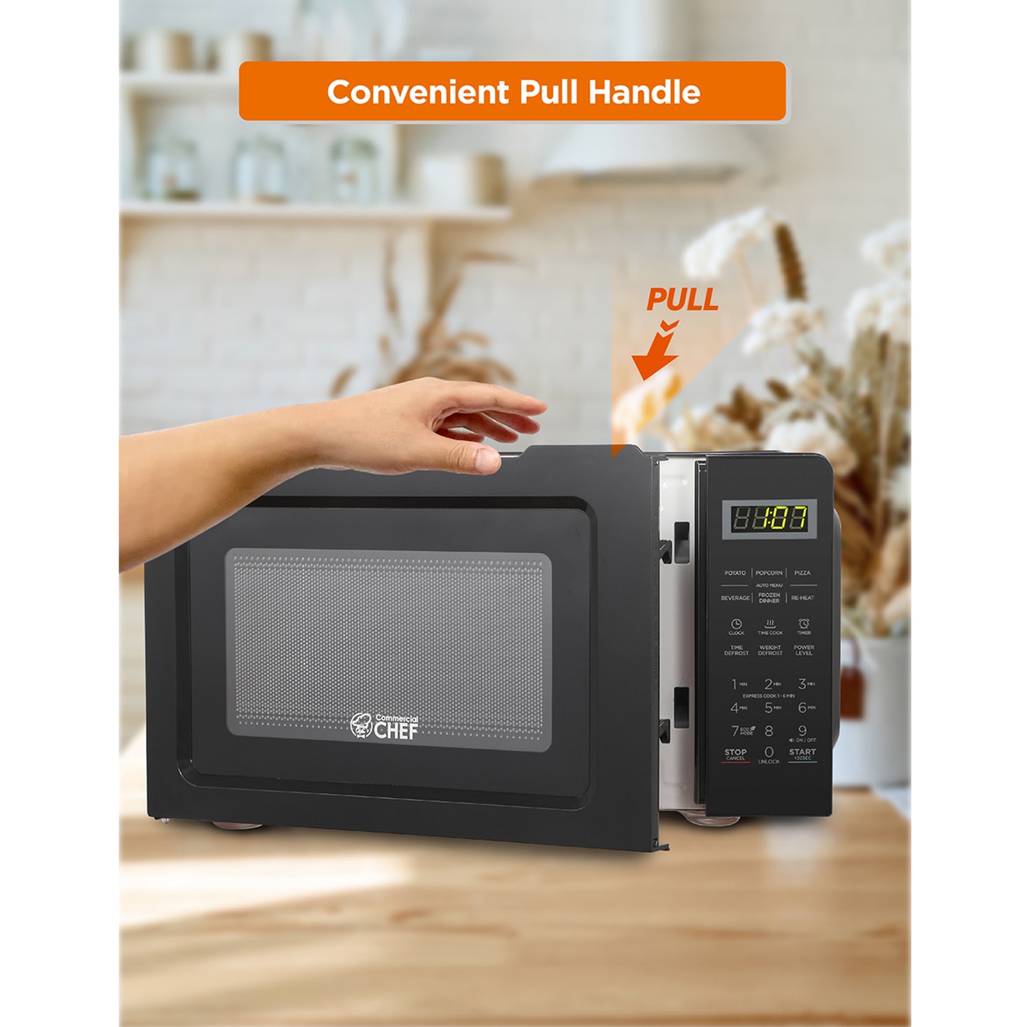 Commercial Chef 0.7-Cu. Ft. Countertop Microwave - Black