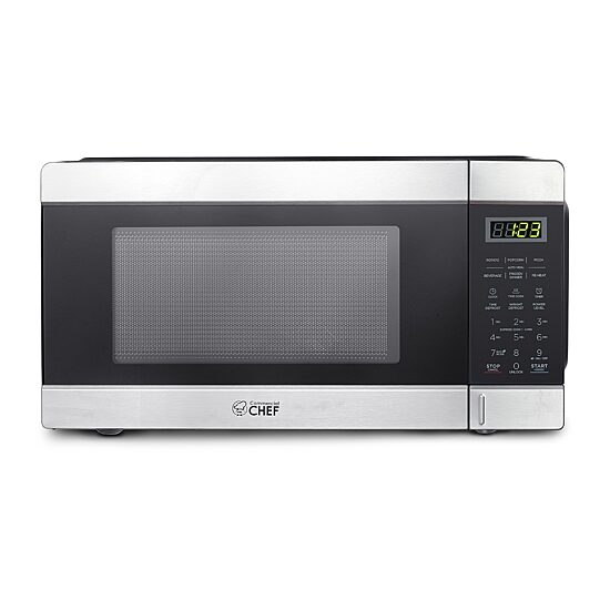 Commercial Chef 1.1-Cu. Ft. Countertop Microwave - Stainless Steel Front