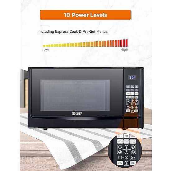 Commercial Chef 1.4-Cu. Ft. Countertop Microwave - Black